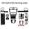 Для Volkswagen VW Golf 6 GTI MK6 R20 внутренняя центральная панель управления дверная ручка наклейки из углеродного волокна наклейки автомобиля