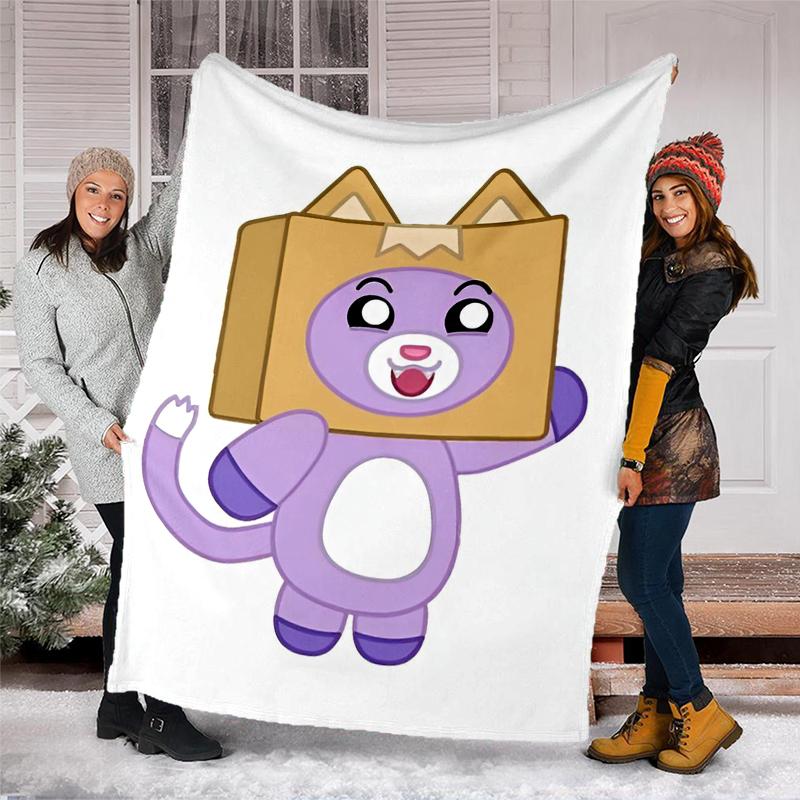 Lankybox Theme Printed Blanket Perfect For Couch Bed Travel Outdoor Use Machine Washable Cozy Durable