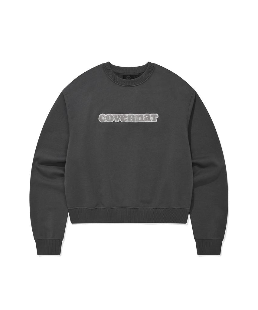 COVERNAT WOMAN Cooper Logo Sweatshirt Charcoal