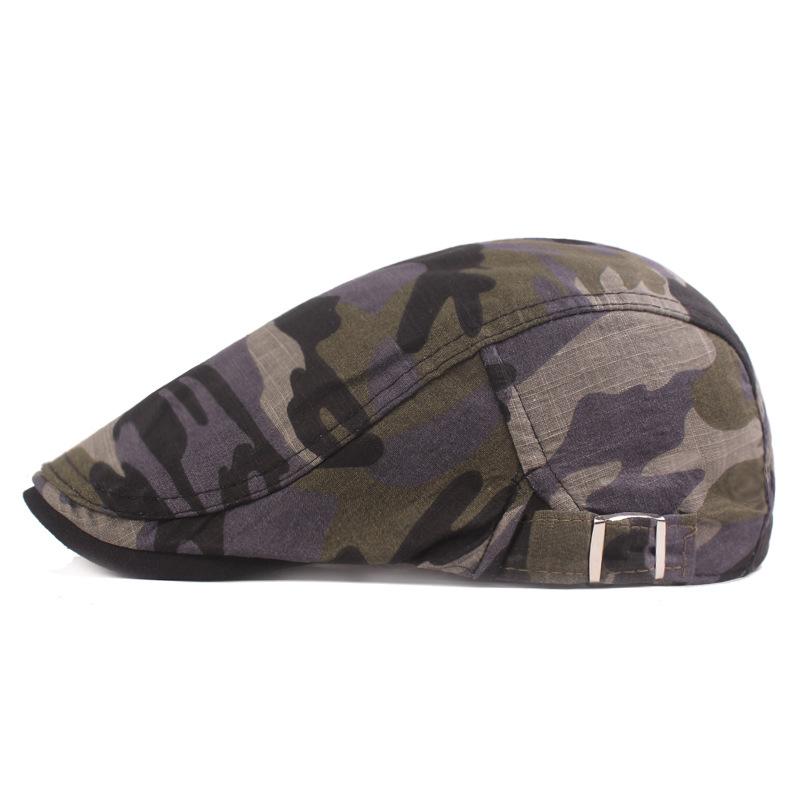 Spring Autumn Camouflage Beret Men's Forward Cap Peaked Cap Newsboy Caps for Men Driver Ivy Hat Gatsby Painters Hats