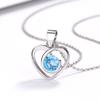 Модная подвеска в форме сердца из стерлингового серебра S925 с натуральным кристаллом циркония, женское короткое ожерелье на ключицу