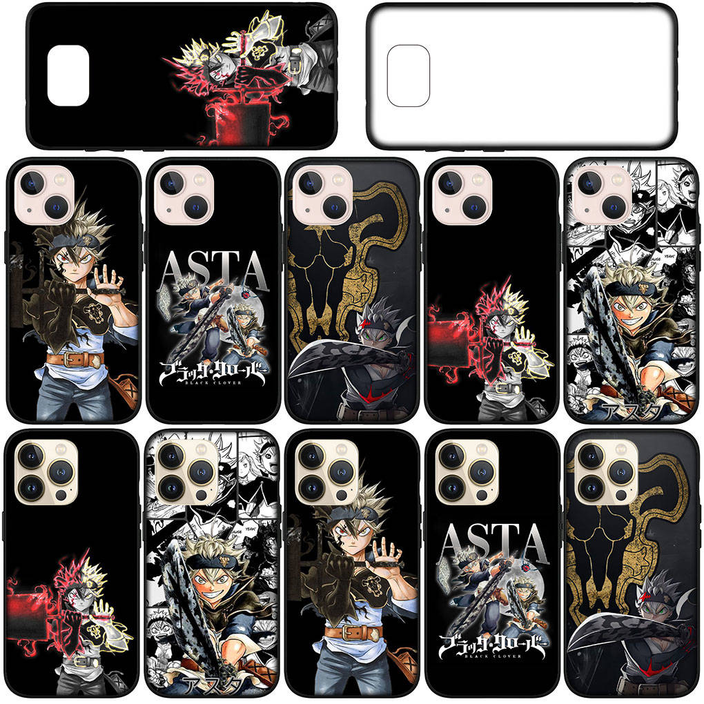 Чехол для iPhone 16 15 Xiaomi Redmi Note 14 13 12 11 Pro Max X 8 9 16e Samsung Galaxy S25 S24 S23 Moto OPPO Huawei Anime Asta Black Clover Phone Case