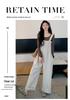 2026 Spring Maternity Set: Washed Denim Overalls & Bell Sleeve Layered Top