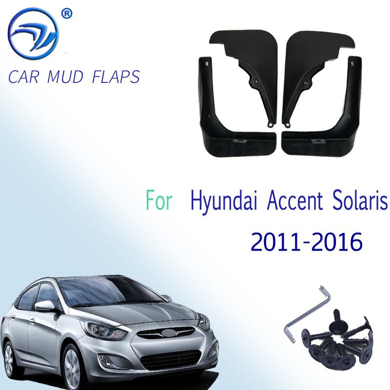 Литые брызговики в оригинальном стиле для Hyundai Accent Solaris 2011-2016, брызговики, брызговики 2012 2013 2014 2015, стиль