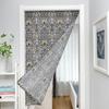 Door Curtain Green Pine Branch Printing Pastoral Hanging Curtain Fabric Feng Shui Curtain Bathroom Half Curtain Does Not Contain Rod