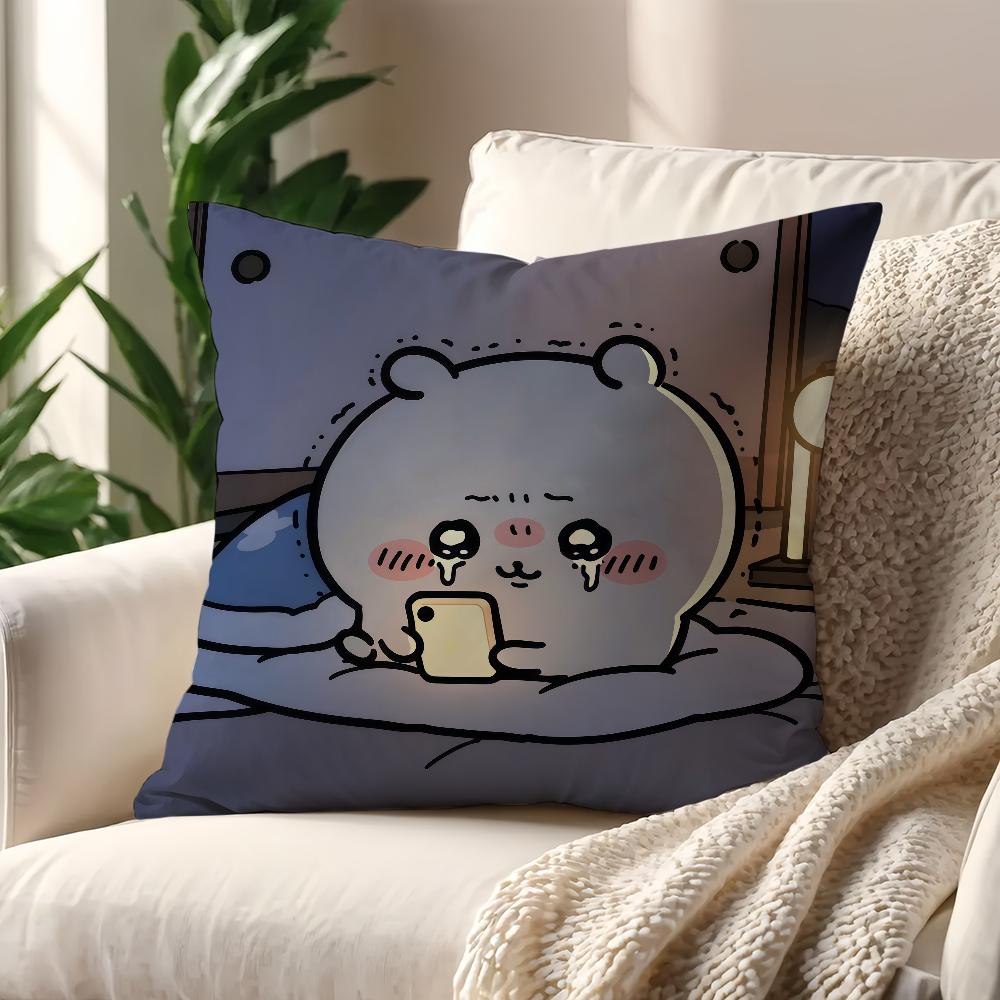 Cute CChiikawaS Kawaii cushion cover For Pillow Printing Sofa Decoration Home Car Room Coffee Shop Office Nordic Simplicity