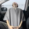 Мужская футболка с V-образным вырезом, свободный крой, летняя мода, комфорт, дышащая, повседневная, уличная одежда, модная футболка, легкая, премиальная ткань, с круглым вырезом