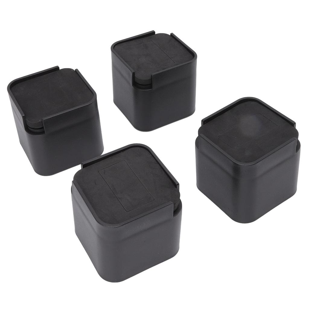 4 Set Rubber Bed Risers Multifunctional Safe Expansion Space Furniture Raiser for Tables Chairs Sofas and Cabinets