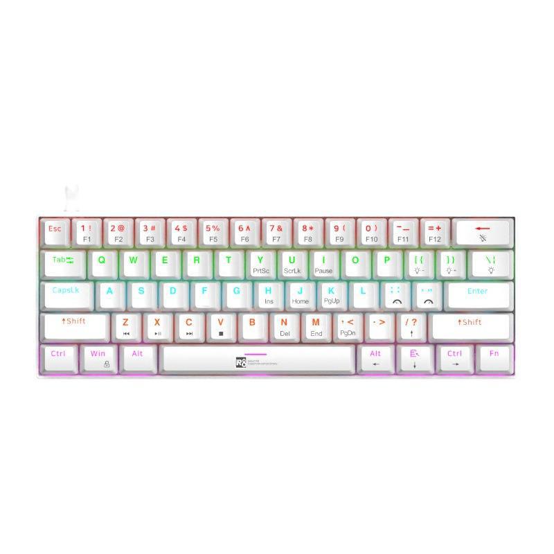 Механическая игровая клавиатура R8 с 61 клавишей RGB — синие переключатели, подсветка