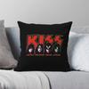Логотип группы Kiss с участниками Квадратная наволочка Полиэстер Лен Бархат Принт Молния Декор Наволочка для подушки Домашняя наволочка