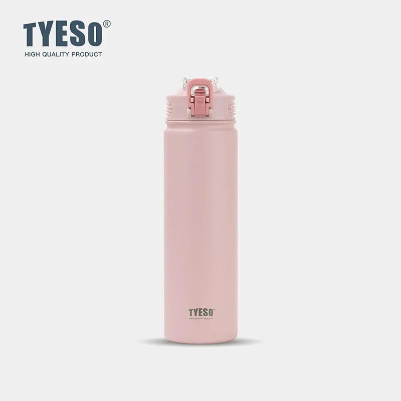 Tyeso Water Bottle with Lid Insulated Stainless Steel Thermos Travel Sports Water Bottles For Cold and Heat Thermal Mug