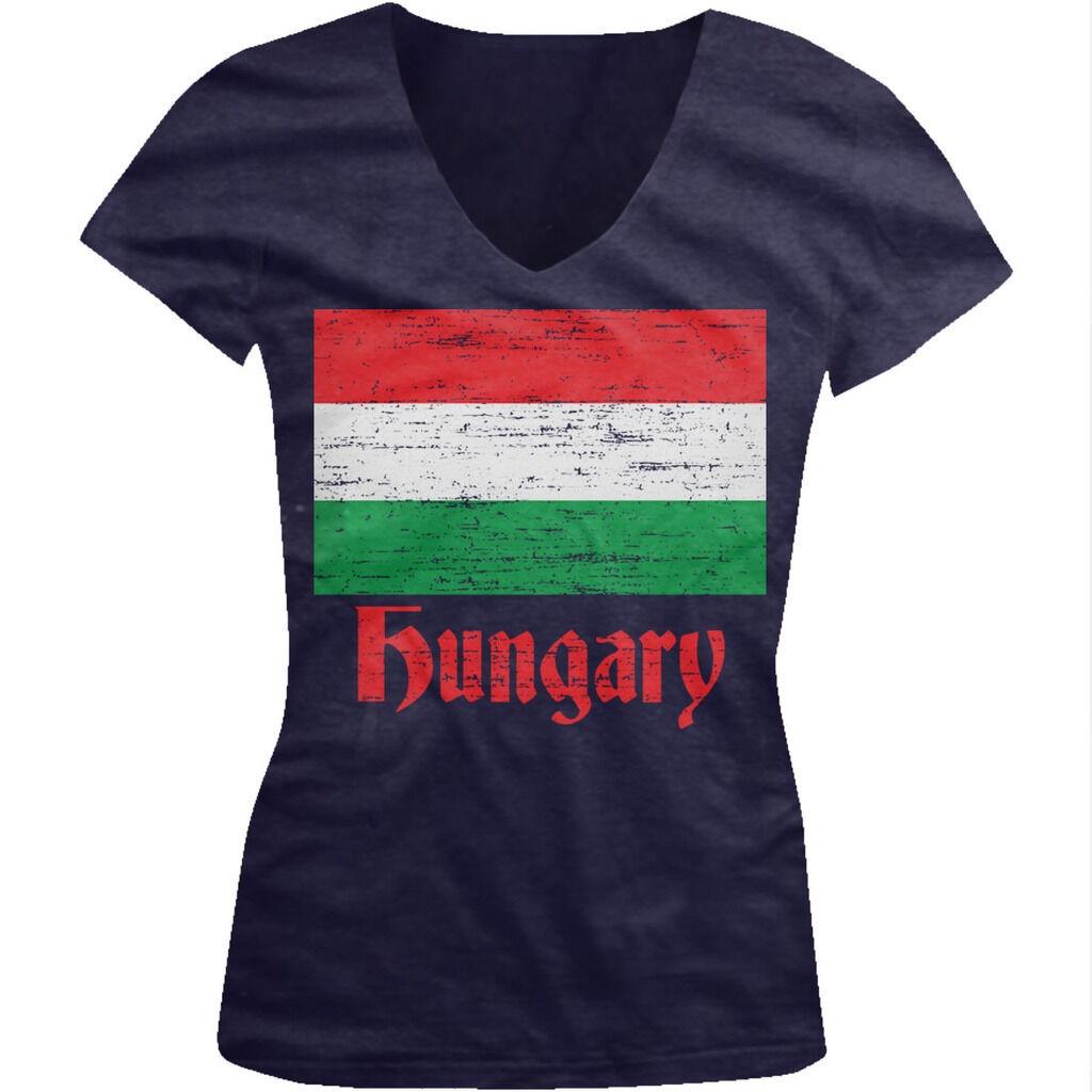 Футболка унисекс с v-образным вырезом и v-образным вырезом для юниоров Венгрии с флагом страны Венгерская гордость
