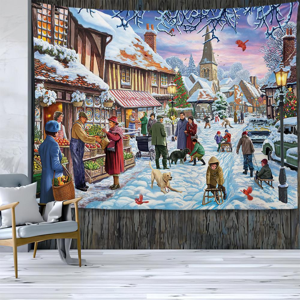 Рождественские гобелены, гобелены, богемные хиппи, украшение комнаты в общежитии, большие тканевые стены, шторы, простыни, пляжные полотенца