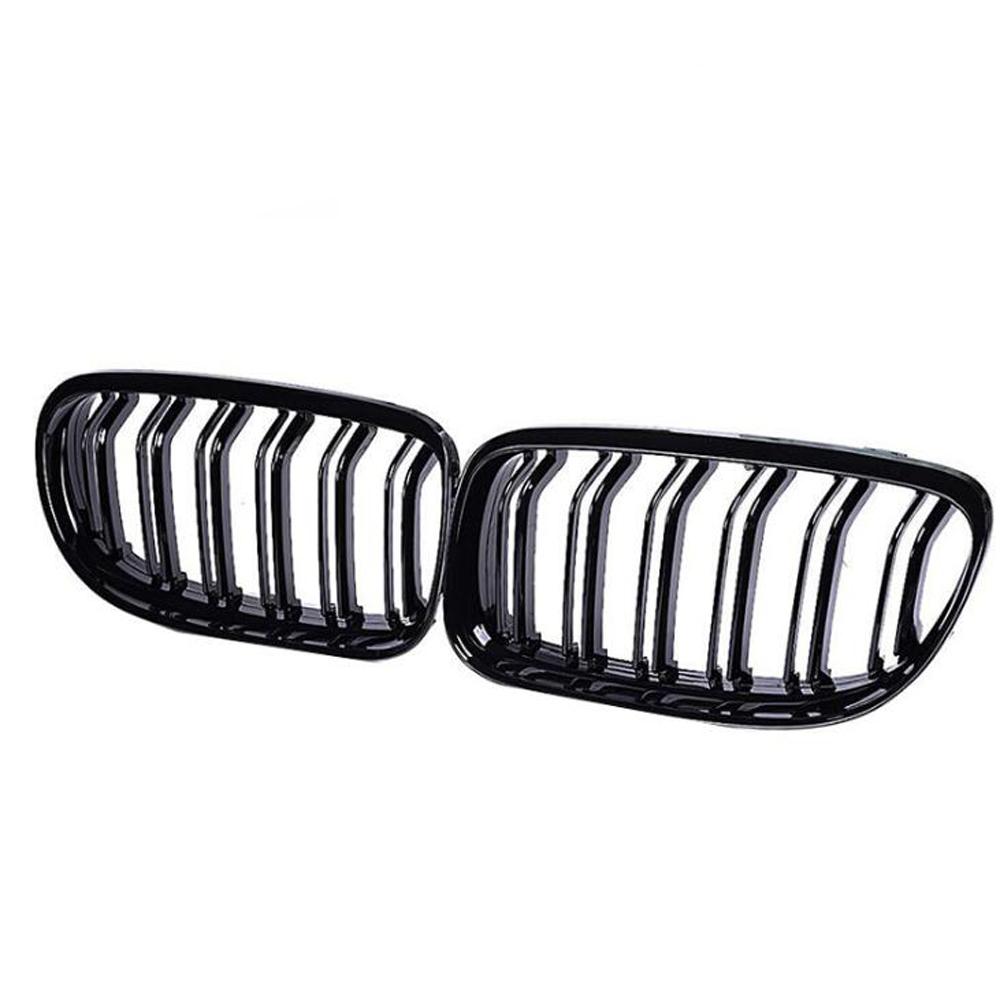 Gloss Black Dual Slat Car Front Kidney Grilles For BMW E90 E91 3-Series 2009-2013 Car Styling Racing Grills