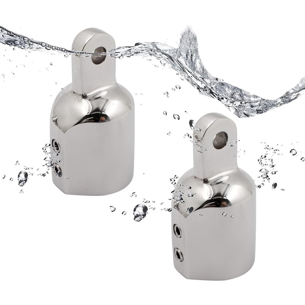 2 шт. Нержавеющая сталь 316 1" Наконечник для бимини-топа с проушиной Фитинг для круглых труб Морской