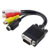 Audio Video Home VGA to AV 3 RCA SVGA Adapter Cable Converter VGA TO S-Video