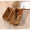 Large Home Storage Basket Box Grass Woven Rectangular Storage Container Sundries Kitchen Drawer Organizer