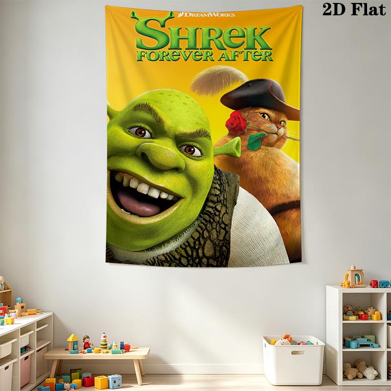 Shrek Ultimate Fantasy Adventure Tapestry Fashion Print Wallmounted Christmas Gift Atmospheric Background Cloth Homestay Soft Decoration Tapestry