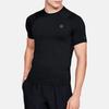 Under Armour Мужская футболка с круглым вырезом HeatGear Compression Solid, черные 1353449-001