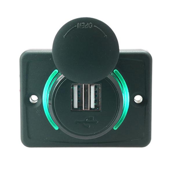 Двойное USB-зарядное устройство 12-24 В 3,1 А Pd Qc3.0 2,1 А Автомобильное зарядное устройство Розетка для питания Мобильное зарядное устройство для мотоциклов, лодок, квадроциклов, UTV, автодомов, караванов