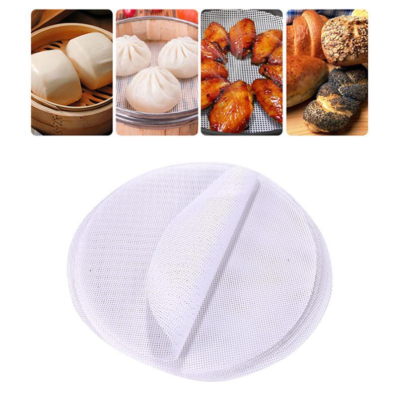 5/6pcs 20/24/27/30cm Silicone Steamer Mesh Mat Non-stick Pad Round Dumplings Mat Steamed Buns Baking Pastry Dim Sum Mat Liners