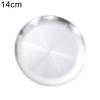 Cleaner Products Stainless Steel Matte Round Dining Plate Tableware Dessert Pizza Dish Fruit Tray