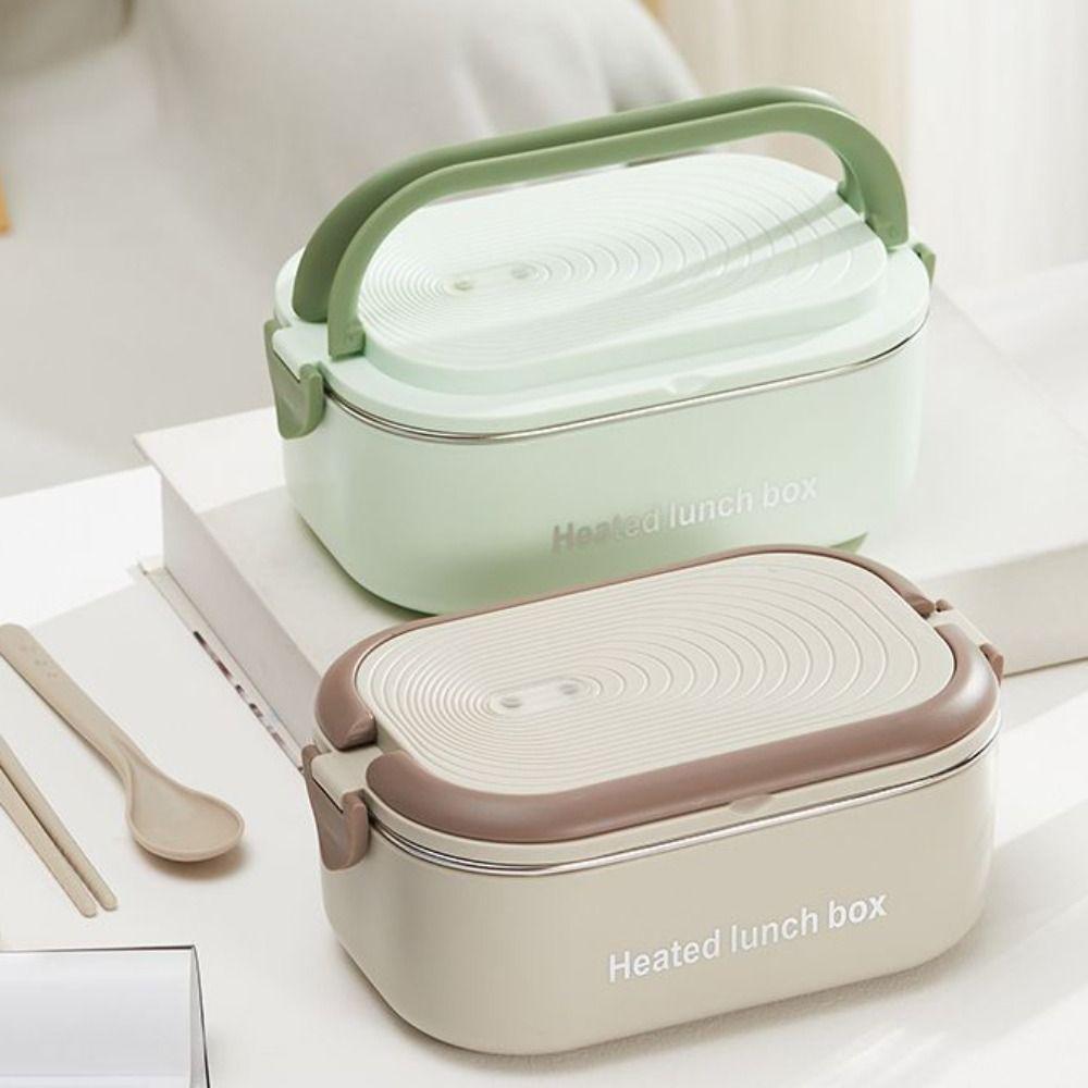 Stainless Steel Constant Temperature Lunch Box UK/EU/US Plug Travel Food Warmer Worker