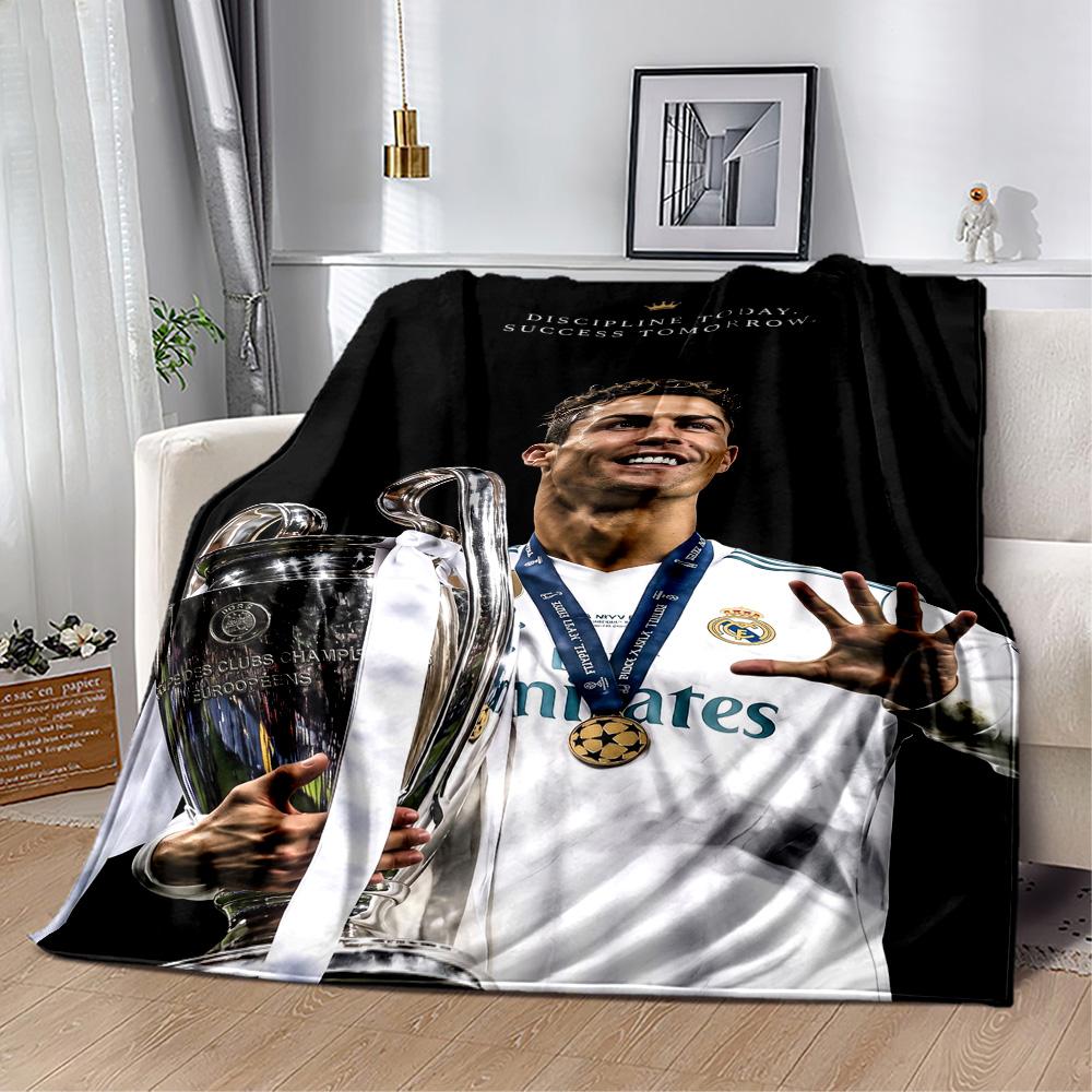 Ronaldo's Legacy Football Blanket Soft Warm Cozy Perfect for Chair Couch Sofa Four Seasons Universal Warmthful Decor