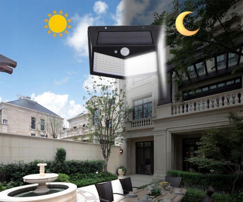 Lampa Solarna Z Czujnikiem Ruchu Zmierzchu 212 64W