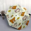 Rilakkuma,Cute Patterns Automatic Folding Umbrella Simple 8 Rib Design, Bright Cartoon Pattern, Durable Iron Frame, Suitable For Travel, Out