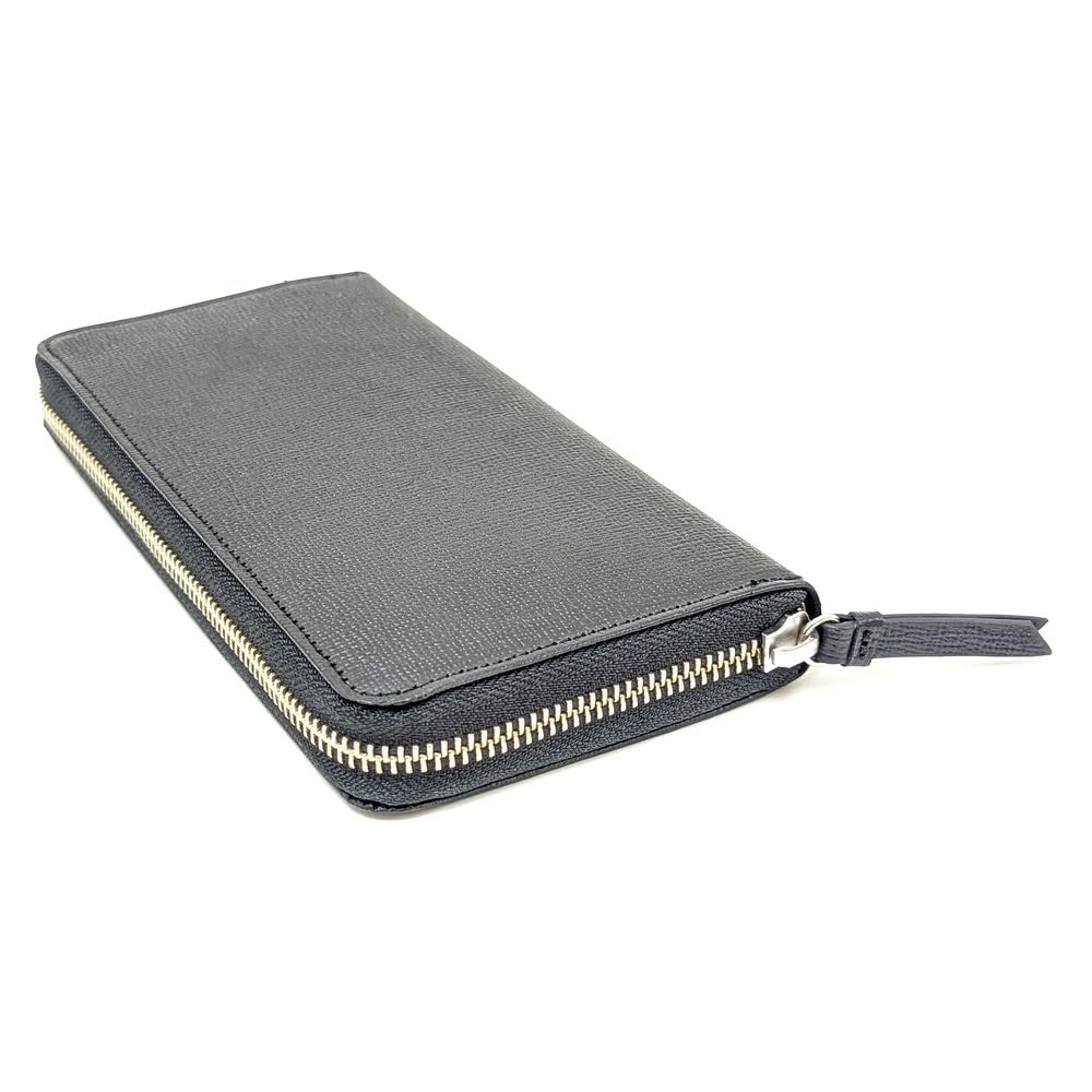 [Calcul] Round Zipper Long Wallet MOMW-CC001 Black X Blue