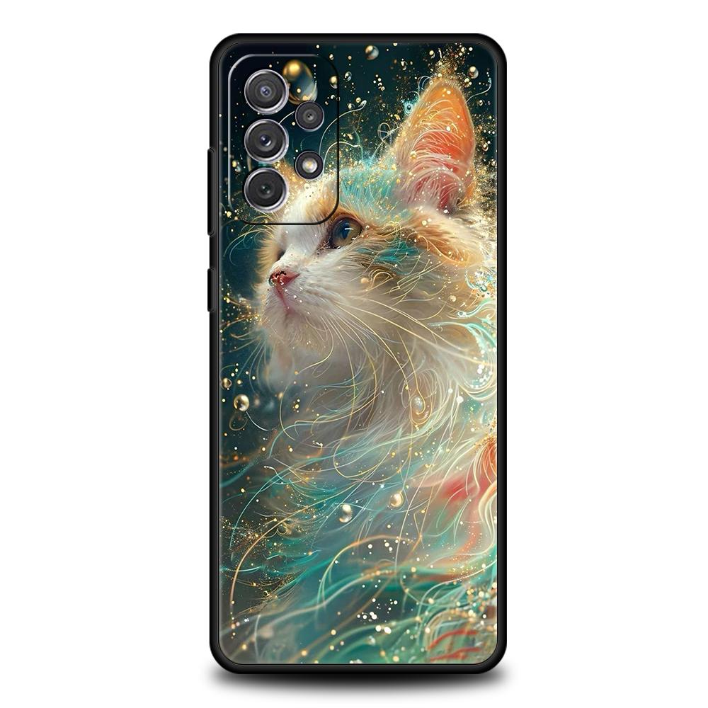 Чехол для телефона 'Гордый кот' для Samsung Galaxy A13 A15 A22 A23 A25 A31 A32 A33 A35 A41 A51 A52 A53 A55 Мягкий ТПУ 5G Чехол Fundas Capas