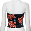 Summer Beach Sexy Off Shoulder Tube Top Ladies Party Flower Print Crop Tops Hot Girls Street Bodycon Sleeveless Underwear Holiday Strapless Tight Top