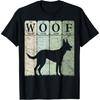 Belgian Malinois Dog Periodic Table Elements Malinois Woof T-Shirt
