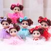 9cm Mini Doll Keychain Creative Vinyl Enamel Toy Doll Confused Baby Girl Princess Set Gift