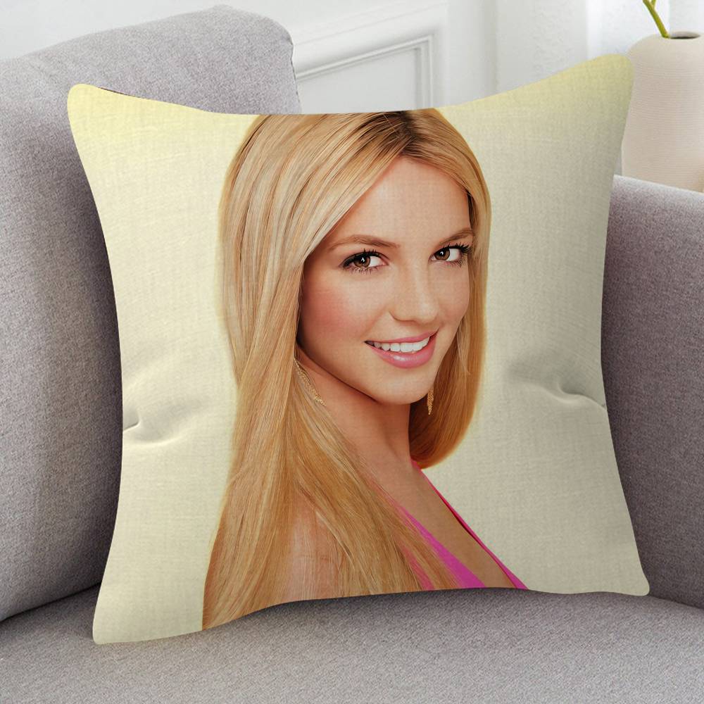 Singer Britney Jean Spears Cartoon Series Square Pillowcase Soft Waist Sofa Cushion Cover Bedroom Room Pillowcase