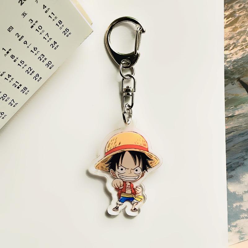 Периферийный акриловый брелок One Piece, Аниме Луффи, Зоро, Брелок для сумки Зоро