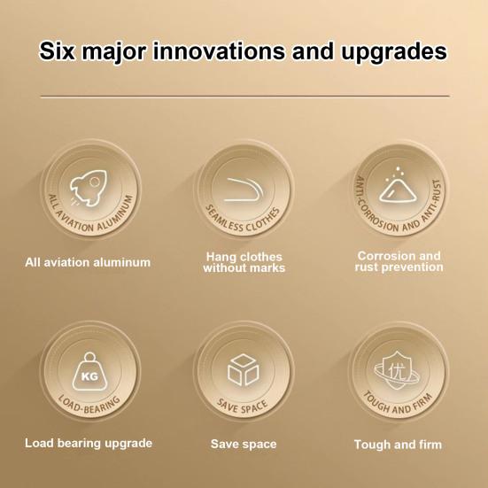 Clothes Hanger Max Load Bearing Anti-rust Aluminum Alloy Smooth Windproof Smooth Non-Slip Suit Coat Hanger Clothing Driying Rack Wardrobe Organizer