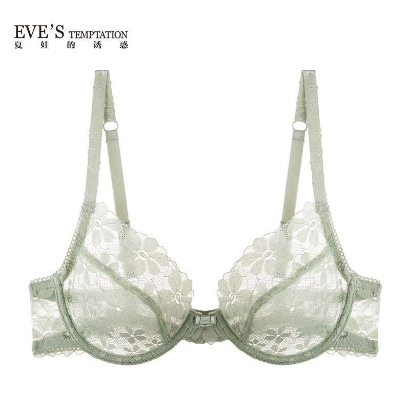 Blossoming Series French Underwear Women's Big Chest Show Small Thin Anti sagging Ultra thin Summer Sponge free Bra