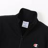 Sweatshirt Kids Long Sleeve Cotton COTTON USA One Point Logo Zip Stand Sweatshirt Basic Black 130 [Champion] 100% CK-Y003