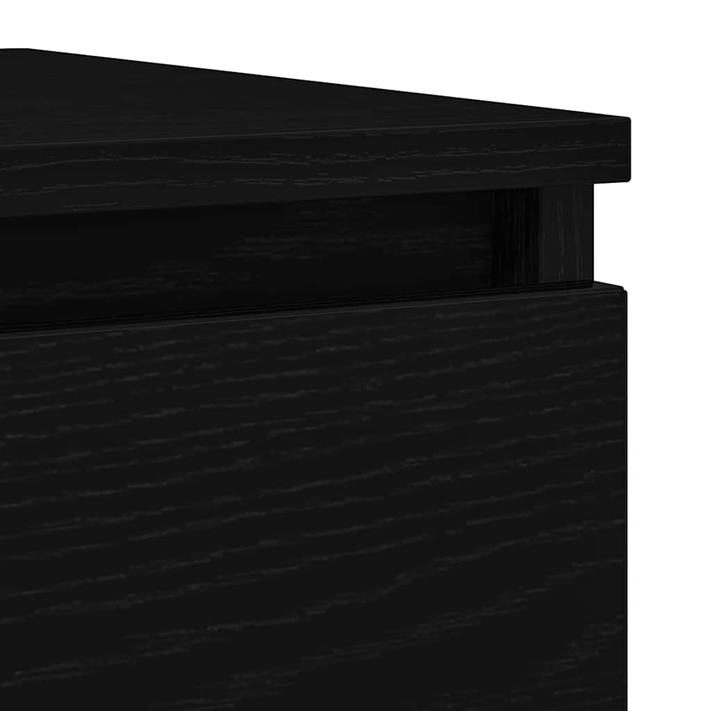 Sideboard in Black Oak Look 37.5 x 35 x 99 cm Particleboard