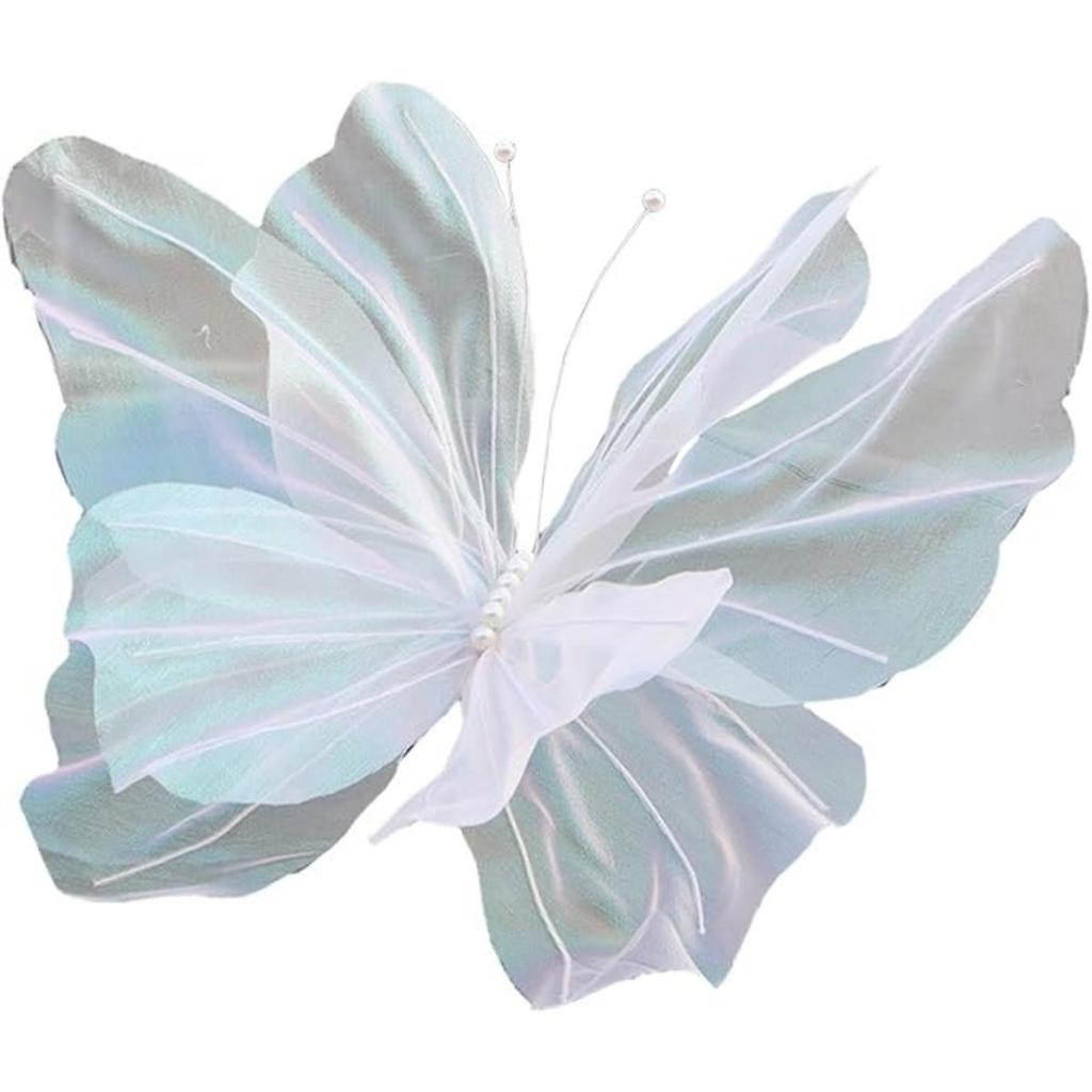 Artificial Butterfly,Giant Gauze Fake Butterfly Mariage Decor,Butterfly Wall Decor for Wedding Crafts Wall Room Decor DIY,50cm