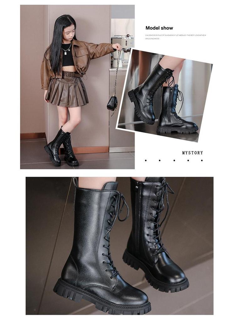 Зимние ботинки Мартин в корейском и британском стиле для девочек