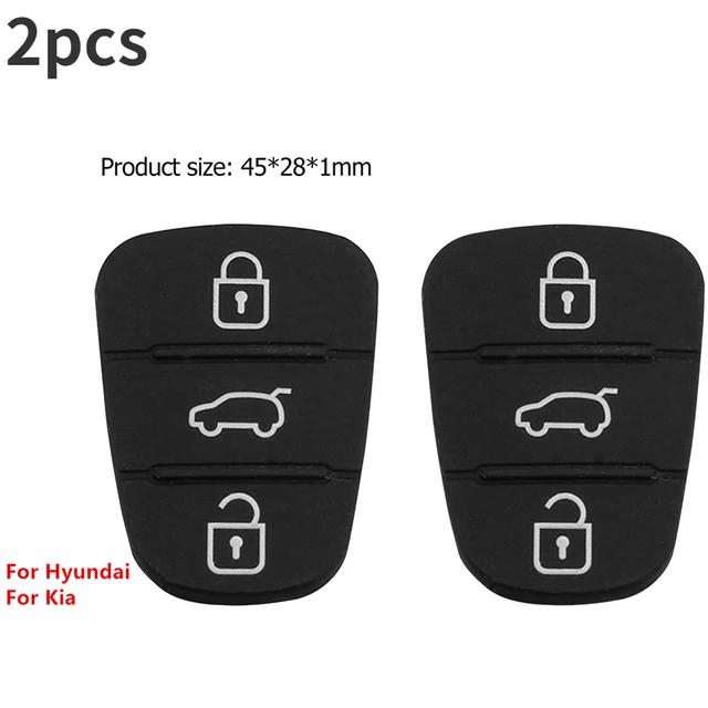Car Replacement 3 Button Remote Key Fob Case Rubber Pad for Hyundai I10 I20 I30 IX35 for Kia K2 K5 Rio Sportage Flip Key Parts