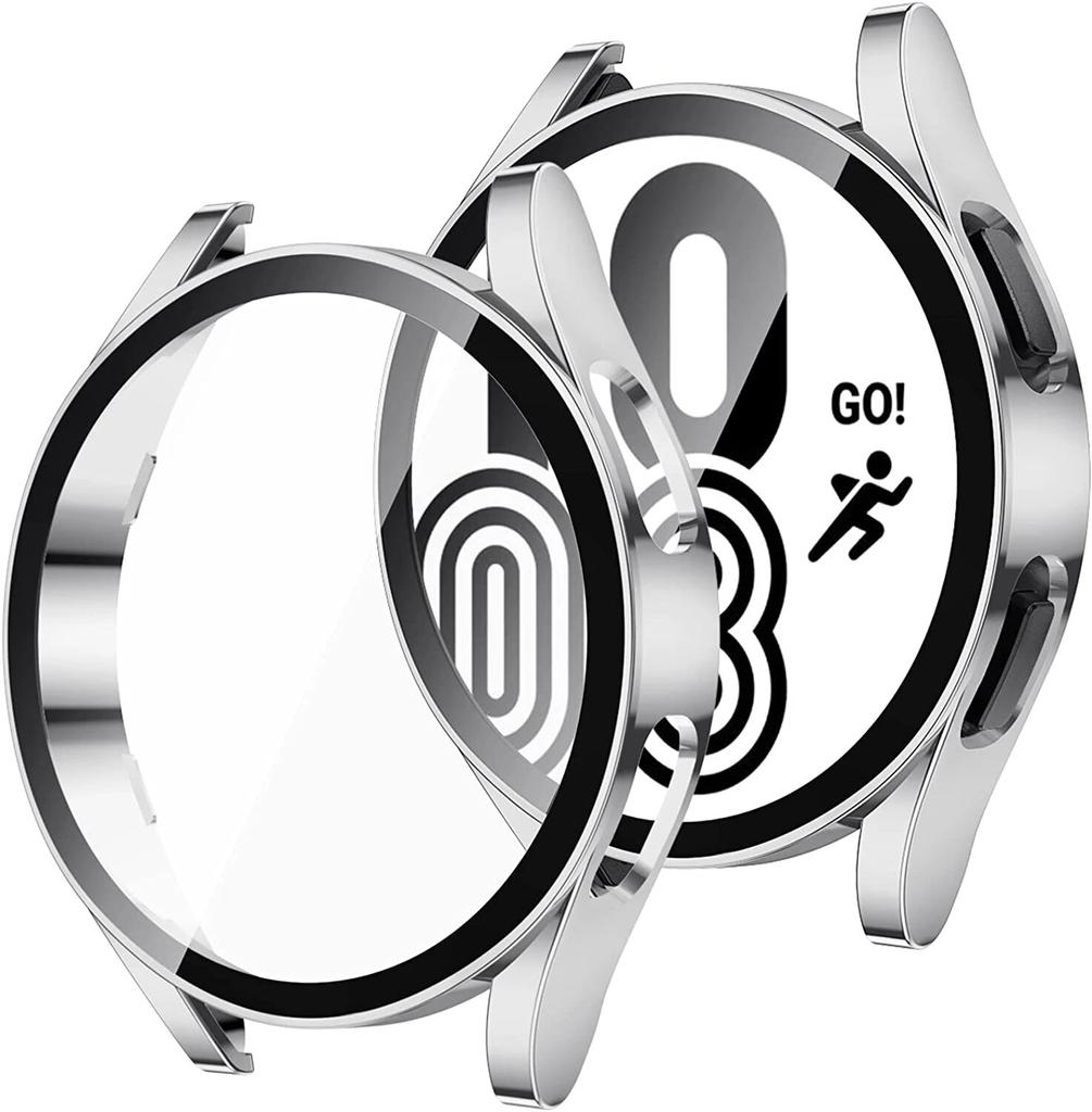 Стекло + чехол для Samsung Galaxy watch 5, 4, 40 мм, 44 мм, аксессуары для ПК, универсальный защитный бампер, защита от падения, watch5, watch4, Защитная пленка для экрана