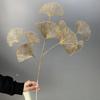 1PCS Three-pronged Fan Leaf Flower Mini Gold Ginkgo Leaves In Different Shapes Branches DIY Wedding Decorations Home Decor