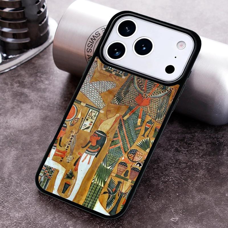 Чехол для телефона с принтом «Египетская фреска» для iPhone 17 16 15 14 13 12 11 Pro Max Plus 17Air Мягкий силиконовый чехол