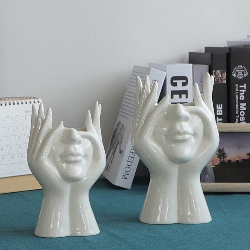 1 шт. керамическая ваза для боди-арта, керамическая ваза для лица, креативная посуда для цветов, домашний декор, украшения для гостиной