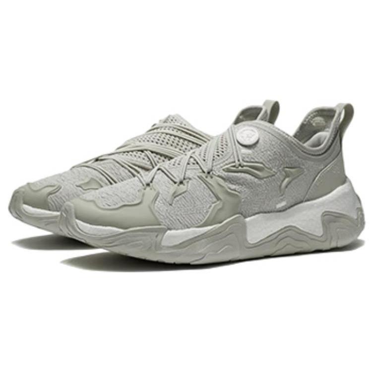 Li Ning Коллекция Джеки Чана Повседневная Обувь Мужская Низкая Семена Желтый Серый AGLS075-3