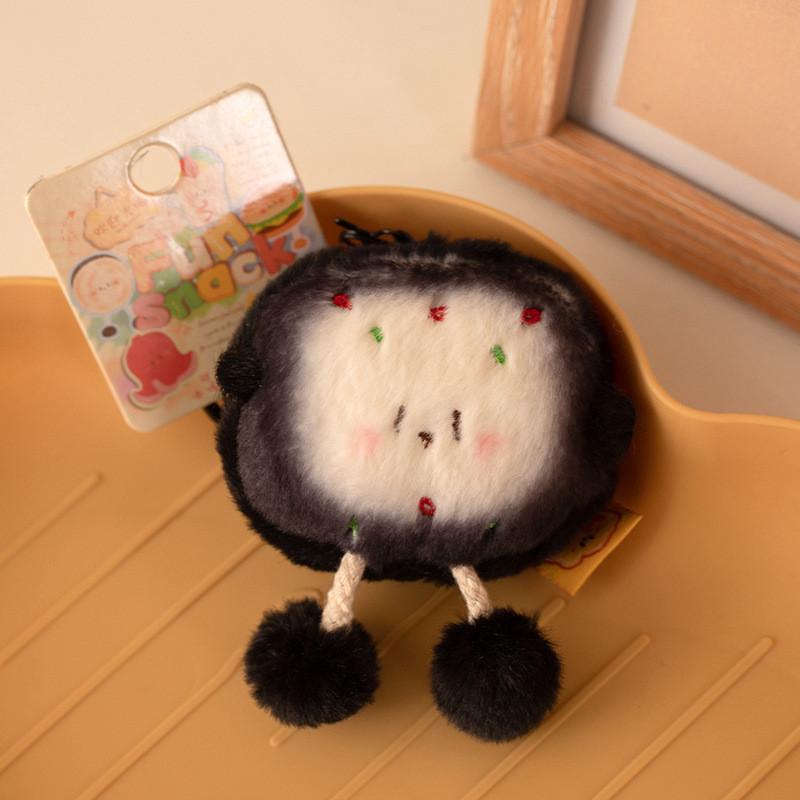 Realistic Mini Food Plush Toy Collectible Keychain Pull Out Design For Kids Gift Decor